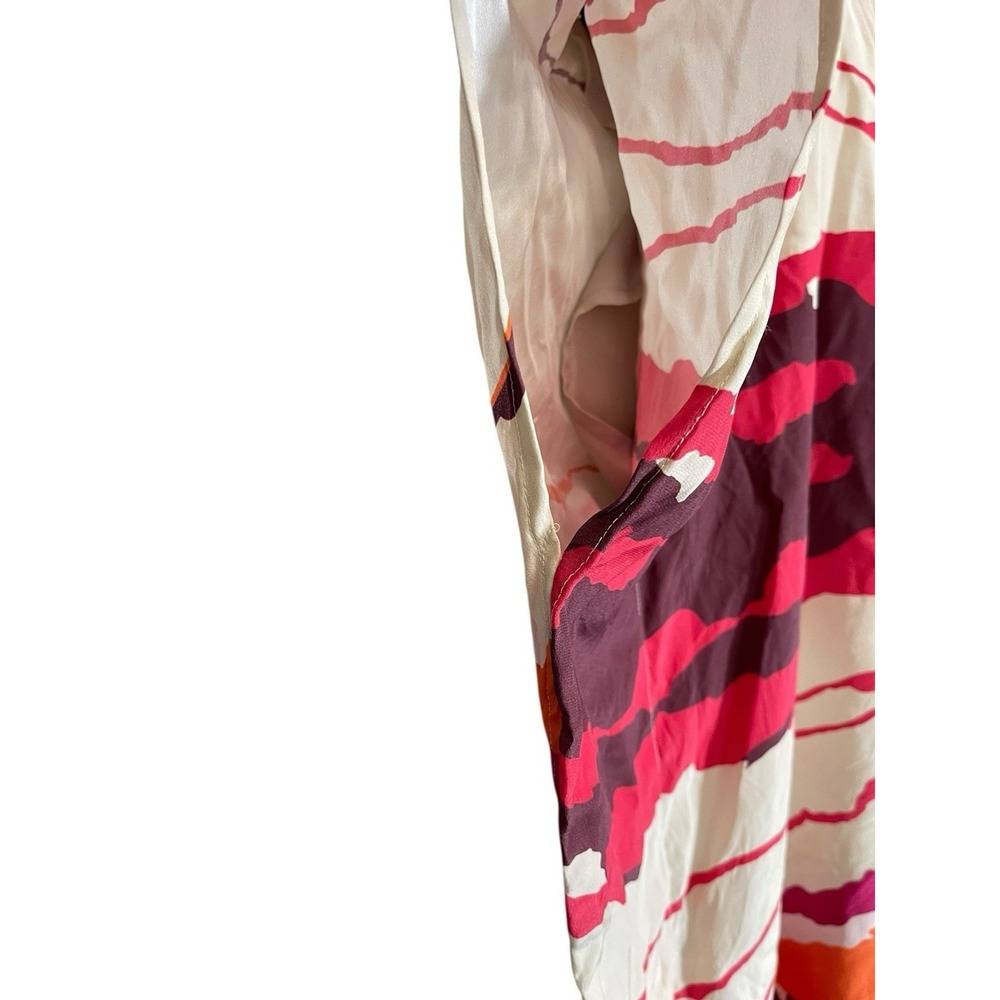 Marie Oliver Silk Shift Shirt Dress Multicolor Abstract Silk Lined Size XS - Picture 5 of 7